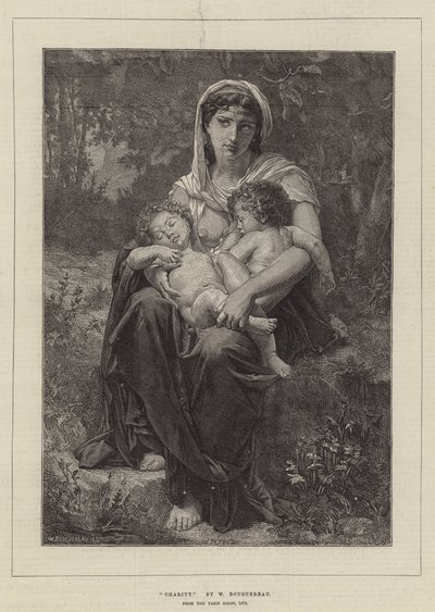 Charity, from the Paris Salon, 1874 by William Adolphe Bouguereau